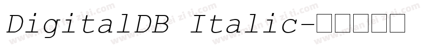 DigitalDB Italic字体转换